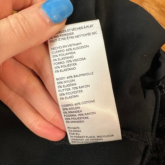 Kimchi Blue Anastasia Playsuit Romper Sheer Lace Floral Mock Neck Teddy Lingerie - Picture 13 of 13